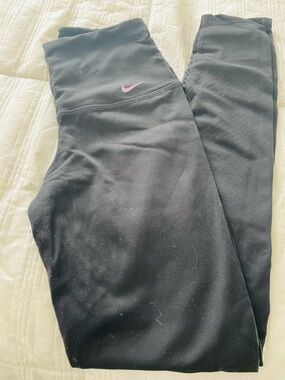 Nike Black Leggings with Pink Swoosh
